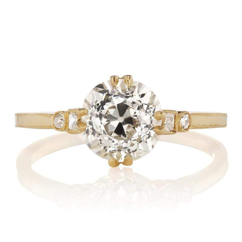 1.80 ct Old European Cut Diamond Engagement Ring