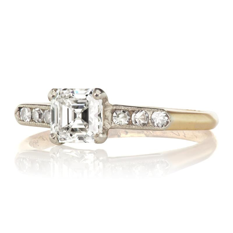 0.75ct Asscher Cut diamond diamond engagement ring