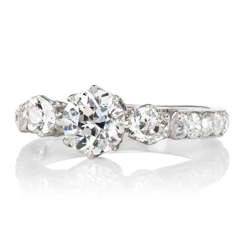 0.77ct old european cut diamond diamond engagement ring