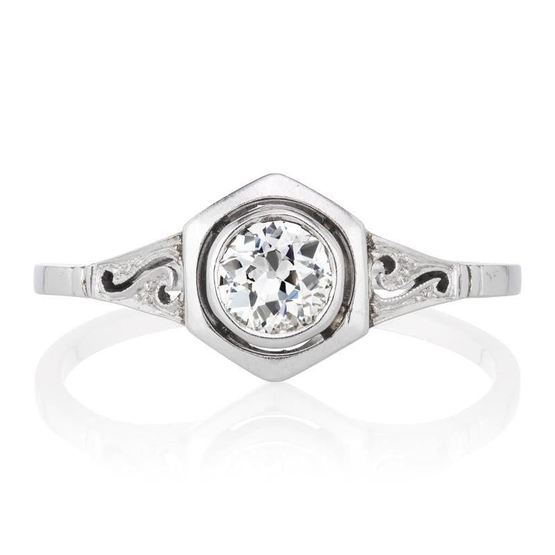 Hexagon Art Deco Engagement Ring Circa 1935 | Victor Barbone