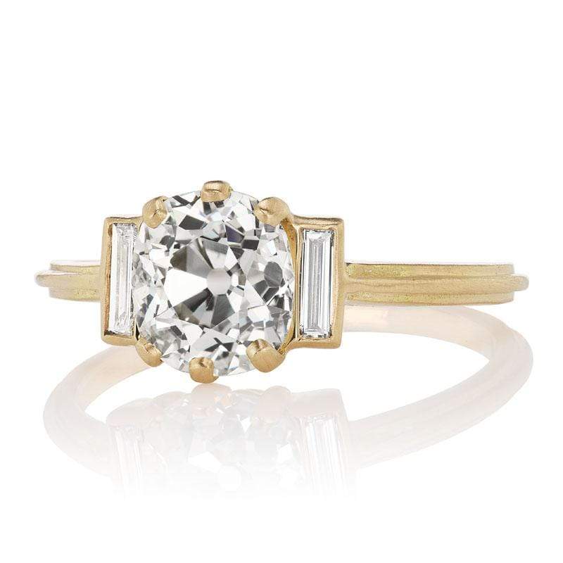 1.53ct old mine cut diamond diamond engagement ring