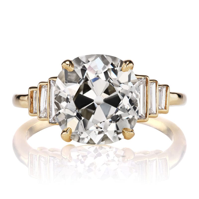 4.19 carat Old Mine Cut Engagement Ring