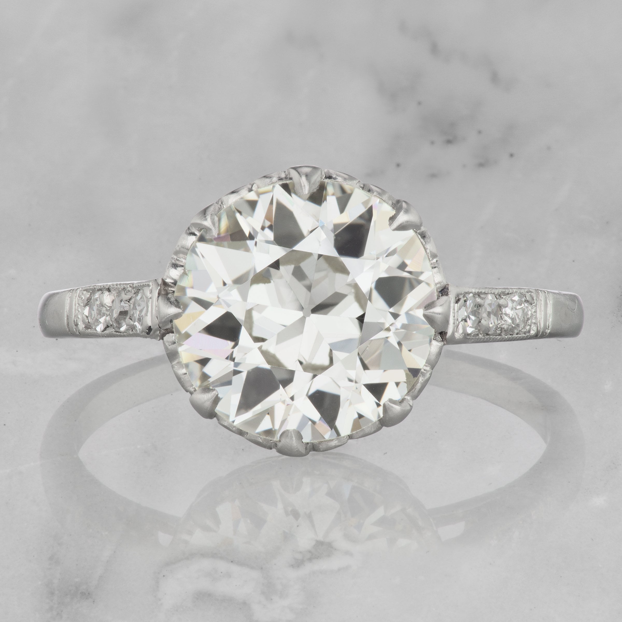 Vintage Eight Prong Engagement Ring Circa 1925 | Victor Barbone