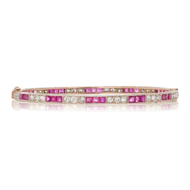 Antique Diamond and Ruby Bangles