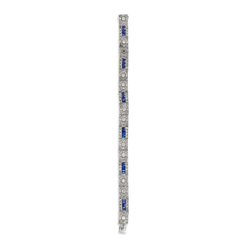 Diamond and Sapphire Bracelet with gemstone