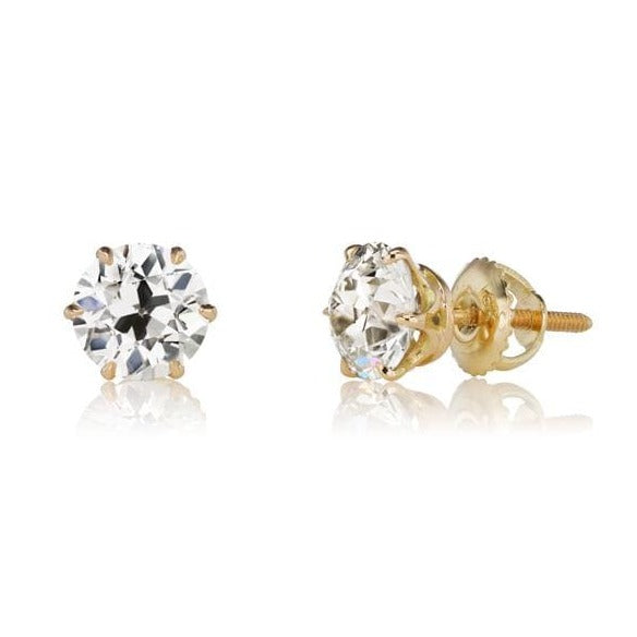 18 kt Yellow Gold Diamond Stud Earrings