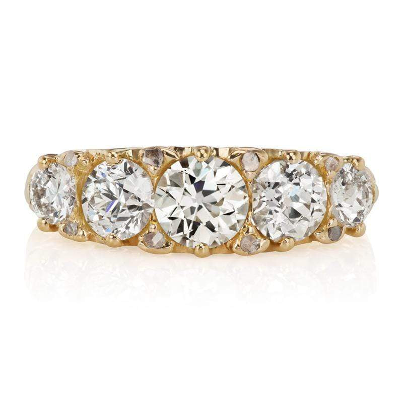 Edwardian 5 Stone Engagement Ring circa 1900