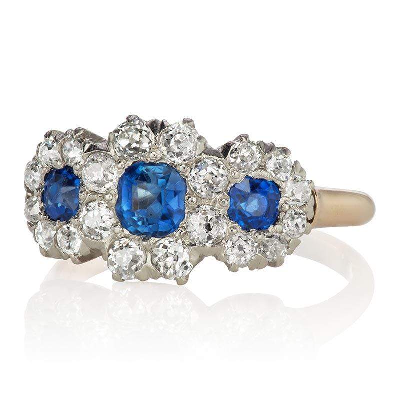 Cambodian sapphire engagement ring