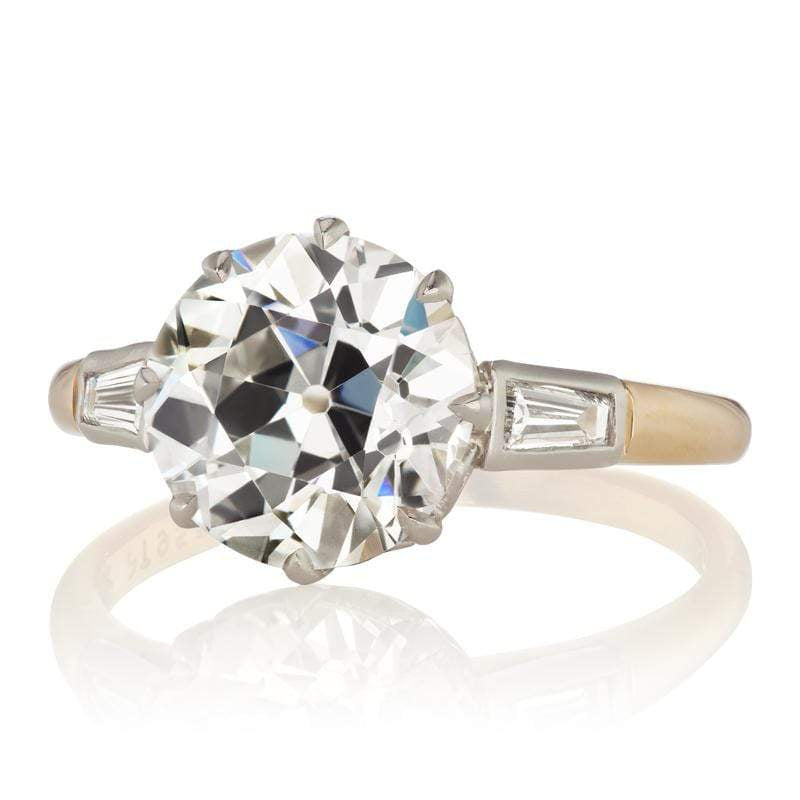 2.94ct old European cut Diamond diamond engagement ring