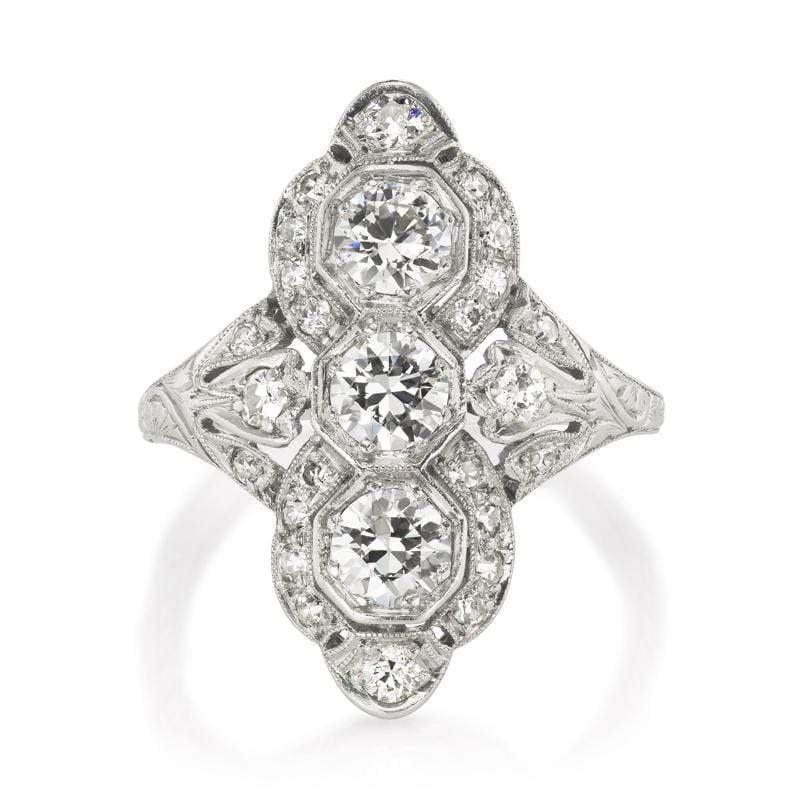 Vintage Art Deco Diamond Cocktail Ring