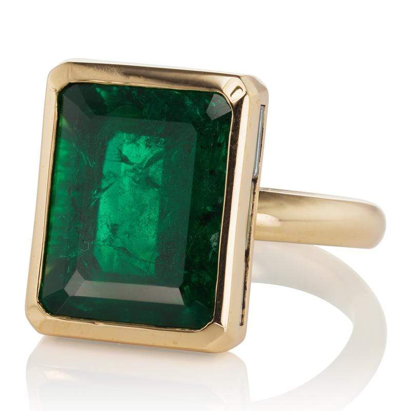 Zambian Emerald engagement ring