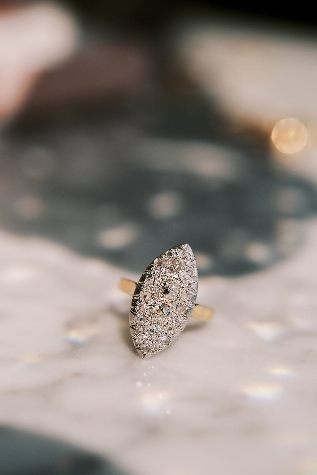 j-k-l color, vs clarity diamond rings in two-tone setting