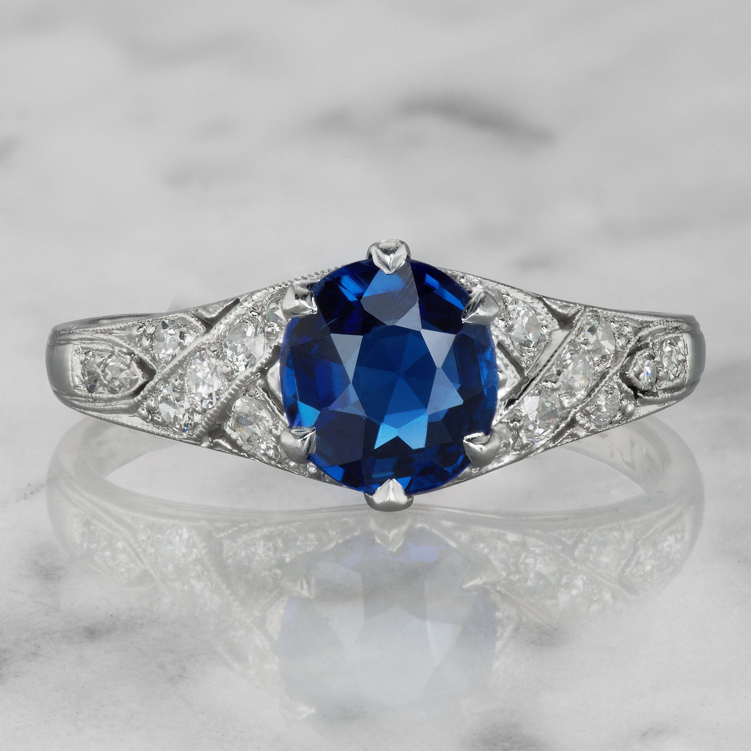 Vintage Cartier Sapphire Engagement Ring | Victor Barbone