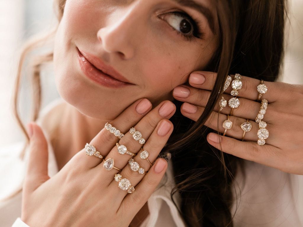 Antique Cushion Cut Engagement Rings