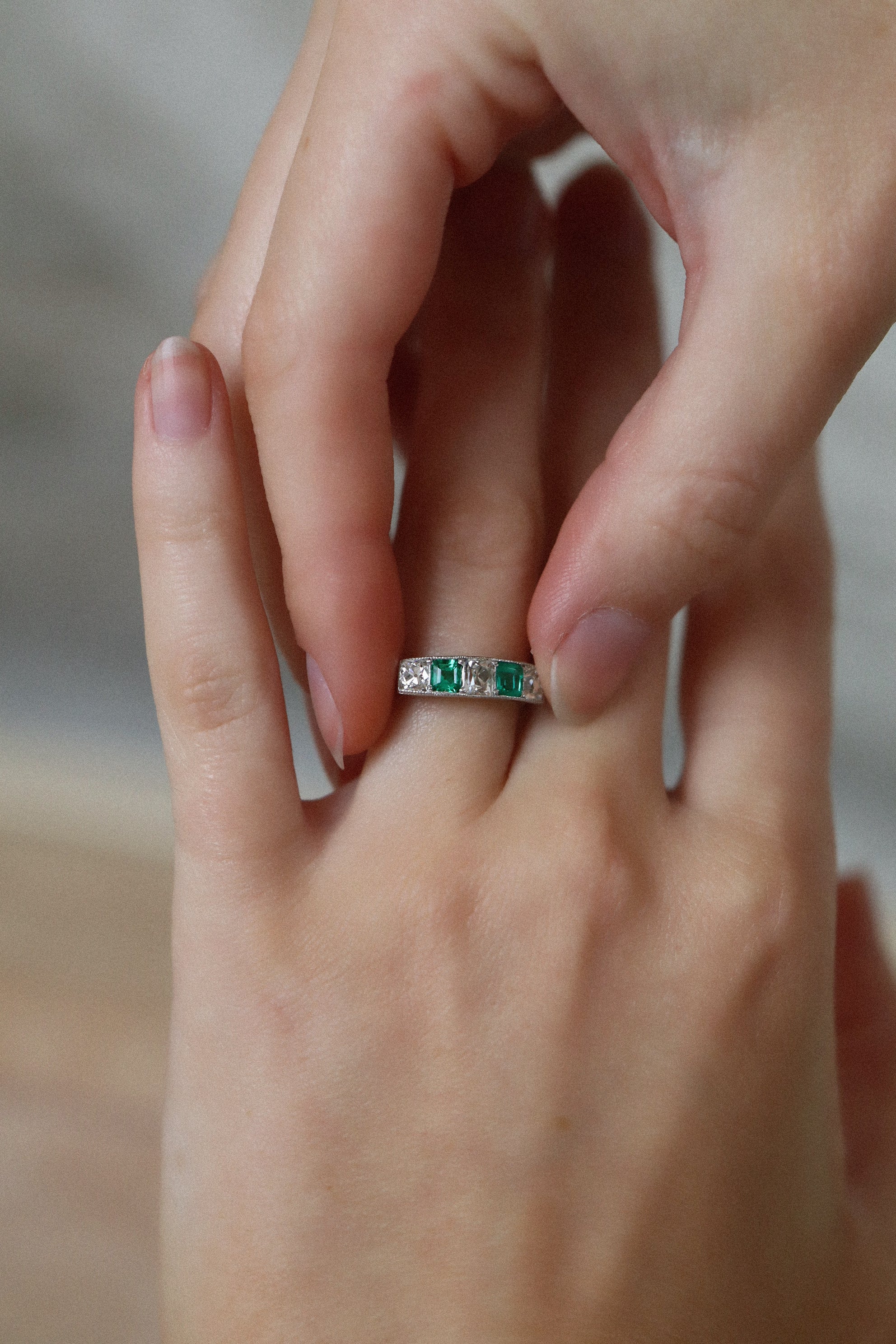 ANTIQUE diamond with gemstone