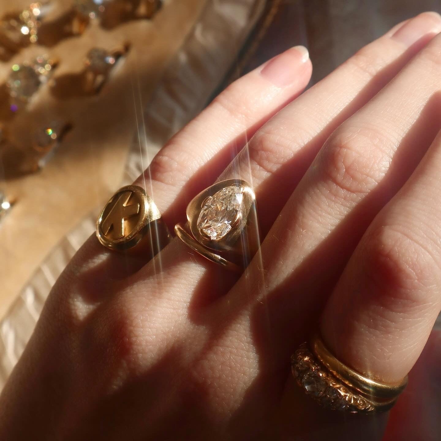 AB MADE diamond engagement ring