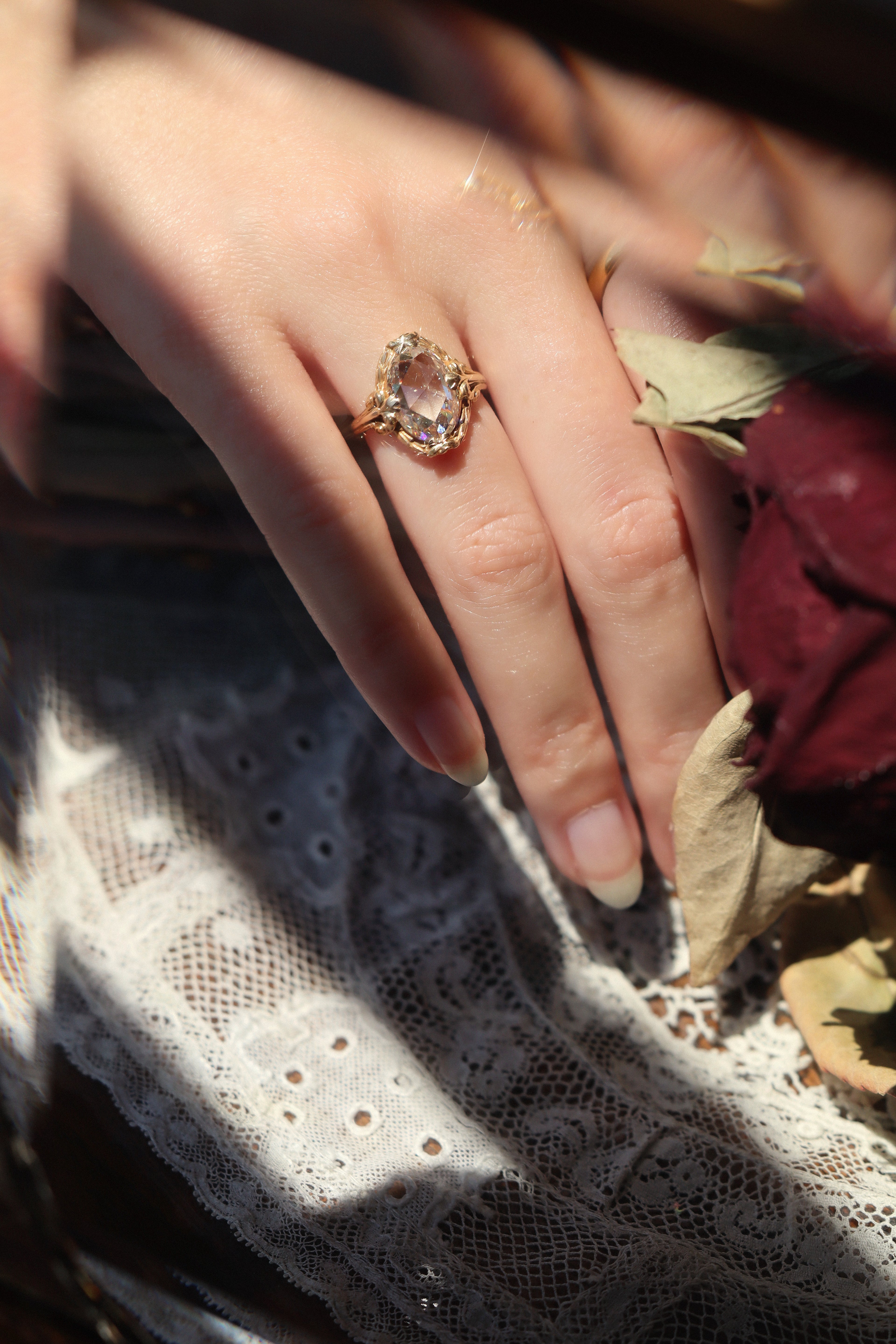Rose cut diamond Rings