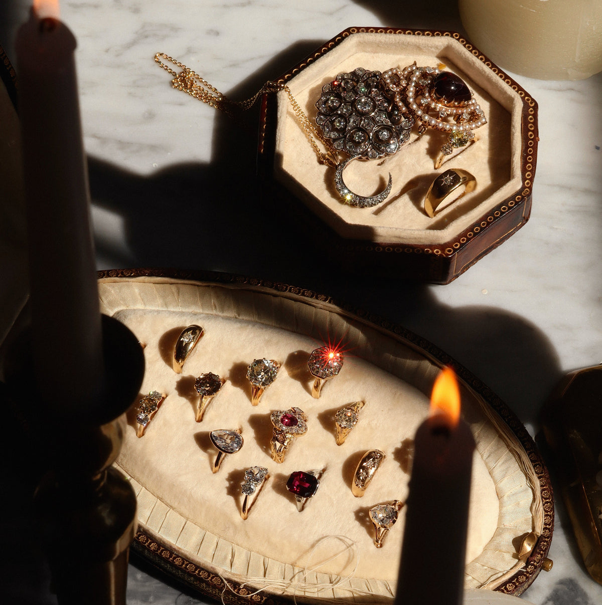 Old Mine cut diamond Pendants