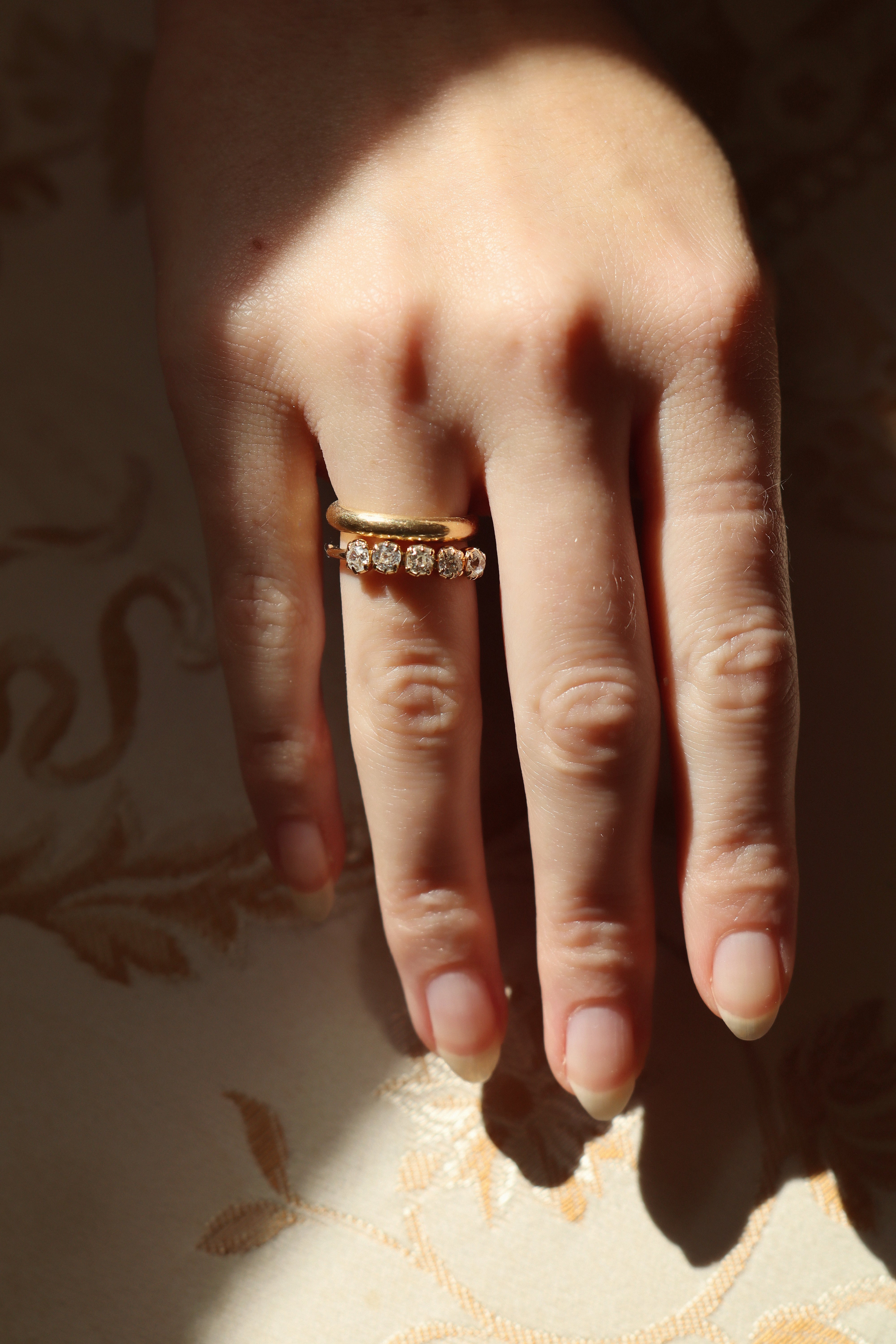 J-K-L color VS clarity Wedding Bands