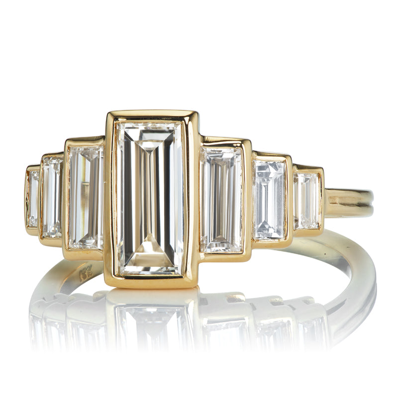 1.04ct Baguette Cut Diamond diamond engagement ring