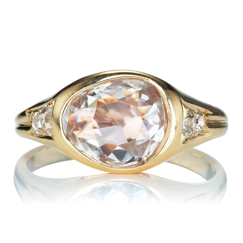 Unique Shape Old Mine Rose Cut Diamond