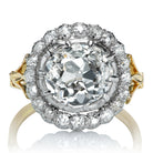 Gorgeous Old Mine Cut Diamond Antique Cluster Ring