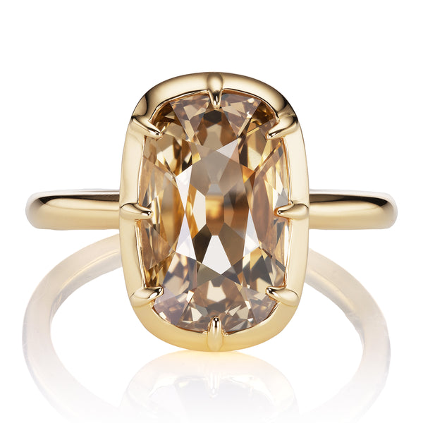 Elongated Champagne Cushion Cut Diamond Ring – Andria Barboné Jewelry