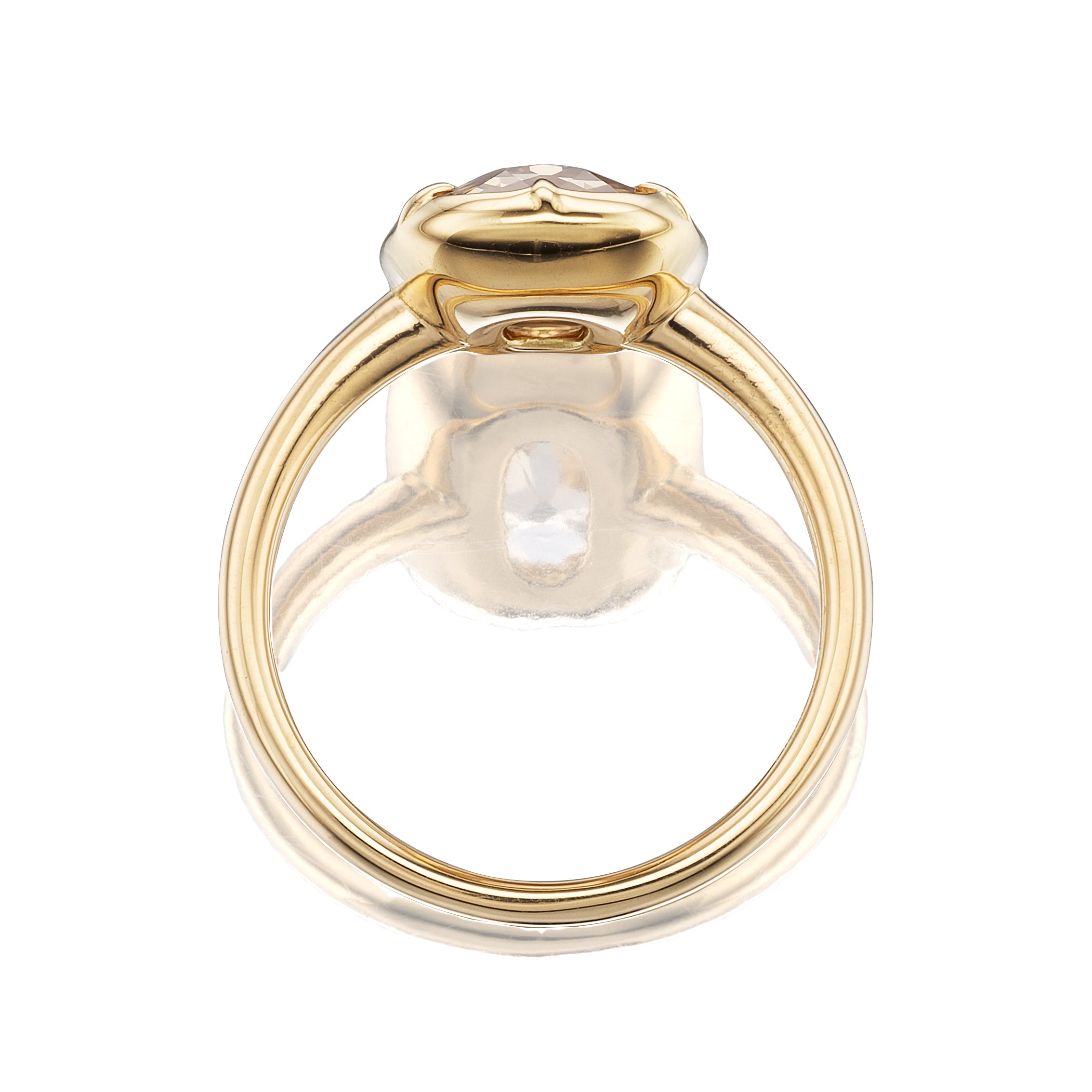 Elongated Champagne Cushion Cut Diamond Ring – Andria Barboné Jewelry