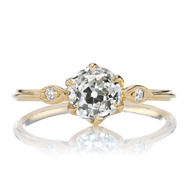 1.16ct Old Mine Cut Diamond Engagement Ring