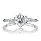 White Old Miner Diamond in Platinum Setting