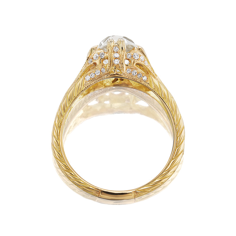 j-k-l color, vs clarity diamond in yellow gold setting