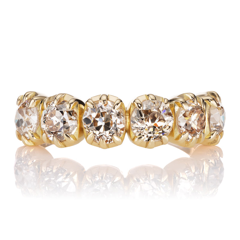 BRIESTA Champagne Diamond シャンパンダイアモンド Collet Set Champagne Old Mine Cut Diamond Band – Andria Barboné