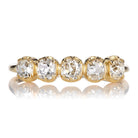 Old Mine Cut Diamond Half Hoop Band