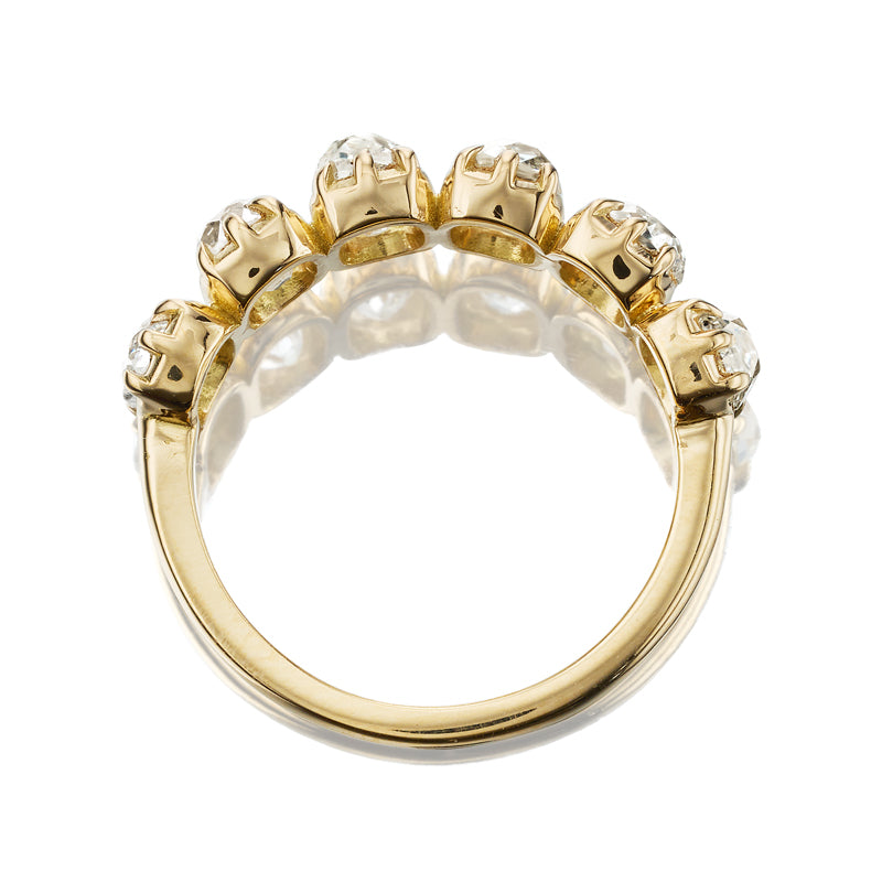 Old Mine Cut Half Hoop diamond