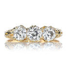 Antique Three Stone Old European Cut Half Hoop