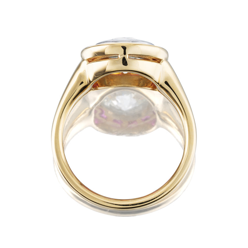 j-k-l color, vs clarity diamond in yellow gold setting