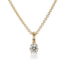 Pear Cut Diamond Pendant on 18kt Yellow Gold Chain