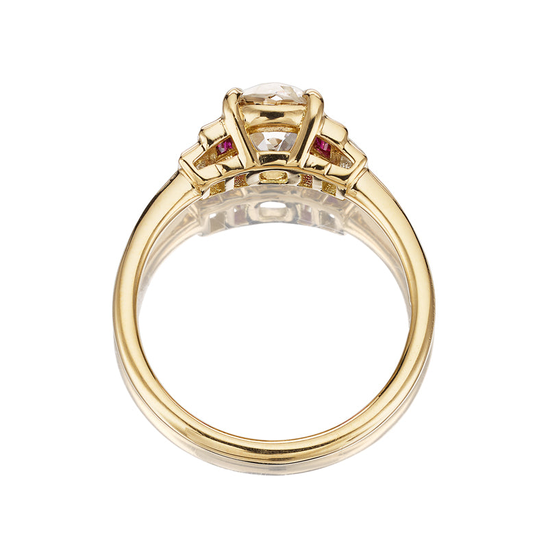 1-2 Carats gemstones  vintage engagement ring