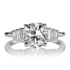 Bright 2.50-carat Old Mine Cut Diamond in Platinum Setting