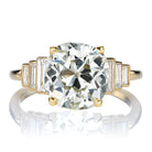 Stunning 3.25ct Old Mine Cut Diamond with Step-Down Baguettes