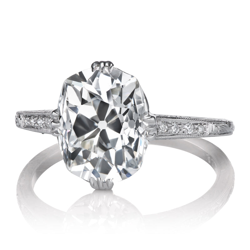 3.52ct Old Mine Cut Diamond diamond engagement ring