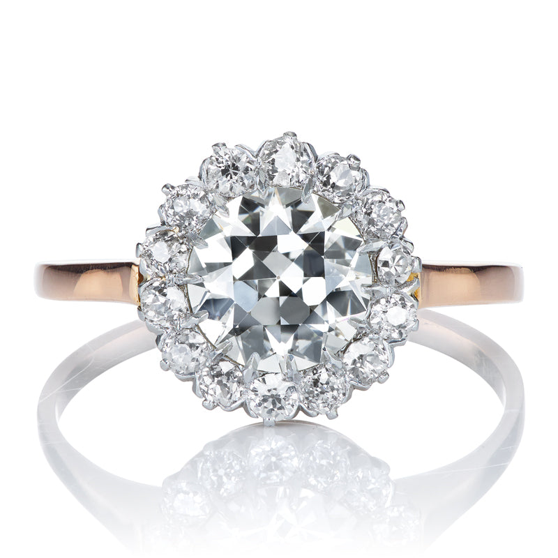 1ct Antique Diamond Cluster Ring