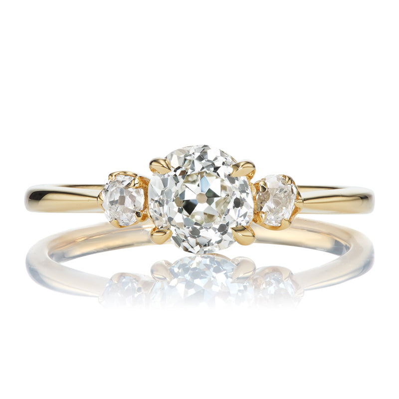 Dainty 3 Stone Old European Cut Ring