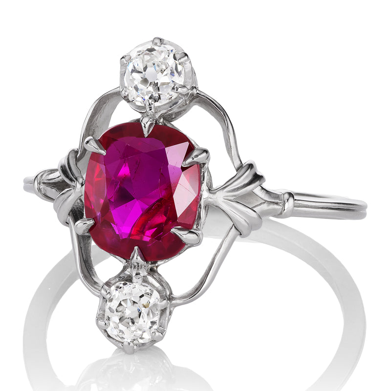 1-2 Carats gemstones  vintage engagement ring