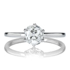 Old Mine Cut Diamond in Platinum Solitaire Setting