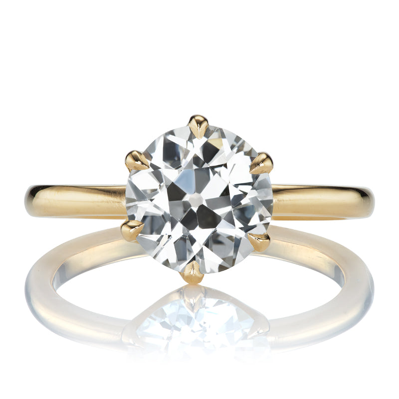 2.24ct Old European Diamond Solitaire Engagement Ring