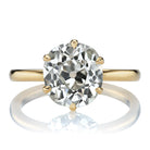 Beautiful 3.64 Carat Old Mine Cut Diamond Solitaire Engagement Ring