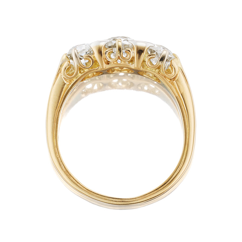 j-k-l color, vs clarity diamond in two-tone setting