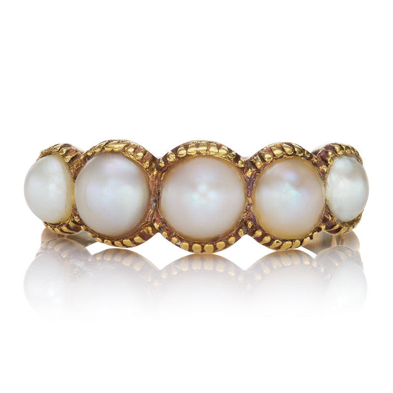 Antique Pearl Five Stone Ring