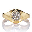 0.85 Carat Transitional Cut Diamond in Chunky 18kt Yellow Gold Setting